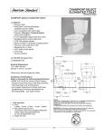 American Standard Champion Select Round Front Toilet 4272.216 User's Manual