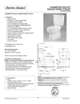 American Standard Champion Select Round Front Toilet 2035.212 User's Manual
