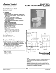 American Standard Champion 4 Round Front Complete Toilet 2585.000 User's Manual