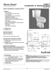 American Standard Cadet Right Height 14" Rough-In Elogated Toilet 4114.016 User's Manual