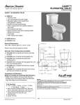 American Standard Cadet Elongated Toilet 2898.012 User's Manual