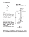 American Standard Cadet Anti-Scald Pressure Balance Tub & Shower Set 1675 User's Manual