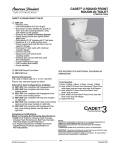 American Standard Cadet 3 Round Front Rough-In Toilet 2384.012 User's Manual