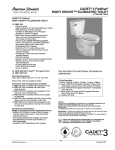 American Standard Cadet 3 FloWise Right Height Elongated Toilet 2835.128 User's Manual