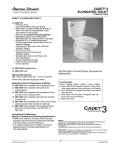 American Standard Cadet 3 Elongated Toilet 2383.012 User's Manual