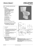 American Standard Cadet 2883.012 User's Manual