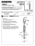 American Standard Ardsley 4962.150 User's Manual