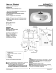 American Standard Antiquity Countertop Sink 0558.017 User's Manual
