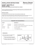 American Standard Bathroom Aids Saver Bath Walls User's Manual