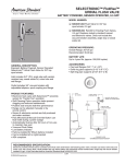 American Standard 6063051.002 User's Manual