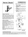 American Standard 1340M.000X User's Manual