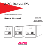 American Power Conversion BK400EI User's Manual