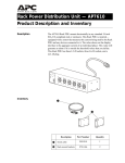 American Power Conversion AP7610 User's Manual
