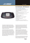 American Dynamics ControlCenter 1100 User's Manual