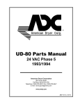 American Dryer Corp. UD-80 User's Manual