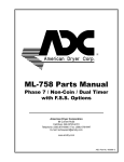 American Dryer Corp. ML-758 User's Manual