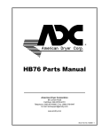 American Dryer Corp. HB76 User's Manual