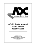 American Dryer Corp. AD-81 User's Manual
