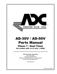 American Dryer Corp. AD-30V User's Manual