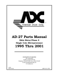 American Dryer Corp. AD-27 User's Manual