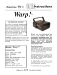 American DJ Warp User's Manual