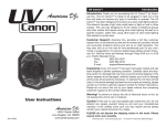 American DJ UV Canon User's Manual