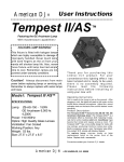 American DJ Tempest II/AS User's Manual