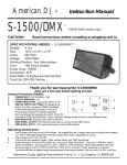 American DJ S-1500/DMX User's Manual