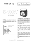 American DJ S-100A User's Manual