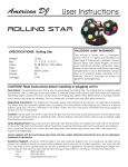 American DJ Rolling Star User's Manual