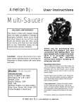 American DJ Multi-Saucer User's Manual