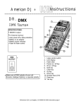 American DJ Dr. DMX User's Manual