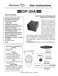 American DJ DP-20A User's Manual