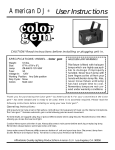 American DJ Color Gem User's Manual
