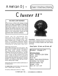 American DJ Cluster II User's Manual