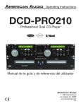 American Audio DCD-PRO210 User's Manual