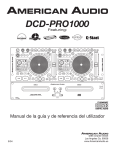 American Audio DCD-PRO1000 User's Manual