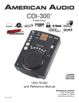 American Audio CDI-300 User's Manual