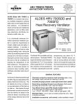 American Aldes HRV 700SFD User's Manual