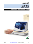 Amano TCX-85 Operation Manual