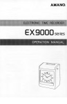 Amano EX-9000 Operation Manual