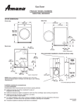 Amana NGD5800DW Dimension Guide