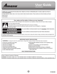 Amana AZC31T22DW Use & Care Manual