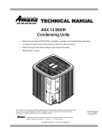 Amana Air Conditioner ASX 14 SEER User's Manual