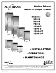 Alto-Shaam 500-S User's Manual