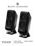 Altec Lansing VS2420 User's Manual