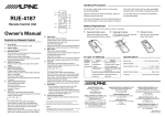 Alpine RUE-4187 User's Manual