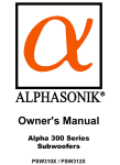 Alphasonik PSW310X User's Manual