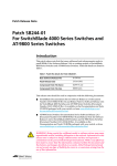 Allied Telesis Patch SB244-01 User's Manual
