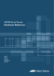 Allied Telesis AR700 Series User's Manual